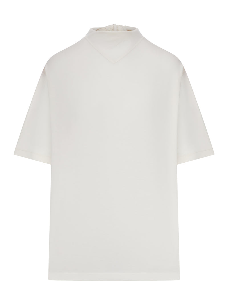 Lemaire Women T-Shirt With Jersey Scarf LEMAIRE