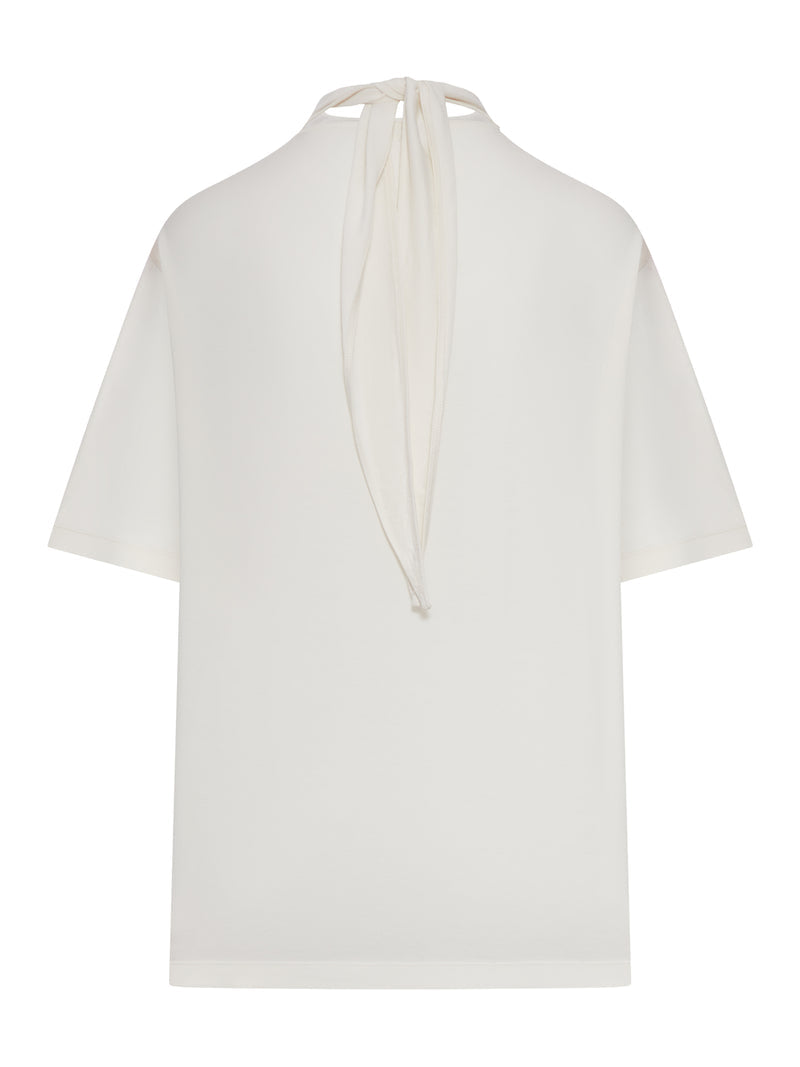 Lemaire Women T-Shirt With Jersey Scarf LEMAIRE
