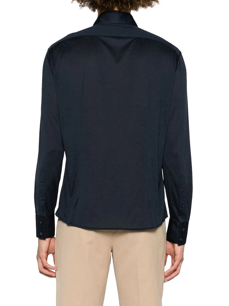 Brunello Cucinelli Men Classic Cotton And Silk Blend Shirt BRUNELLO CUCINELLI