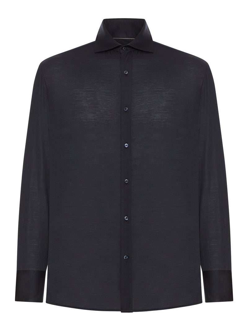 Brunello Cucinelli Men Classic Cotton And Silk Blend Shirt BRUNELLO CUCINELLI