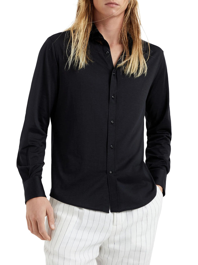 Brunello Cucinelli Men Classic Cotton And Silk Blend Shirt BRUNELLO CUCINELLI