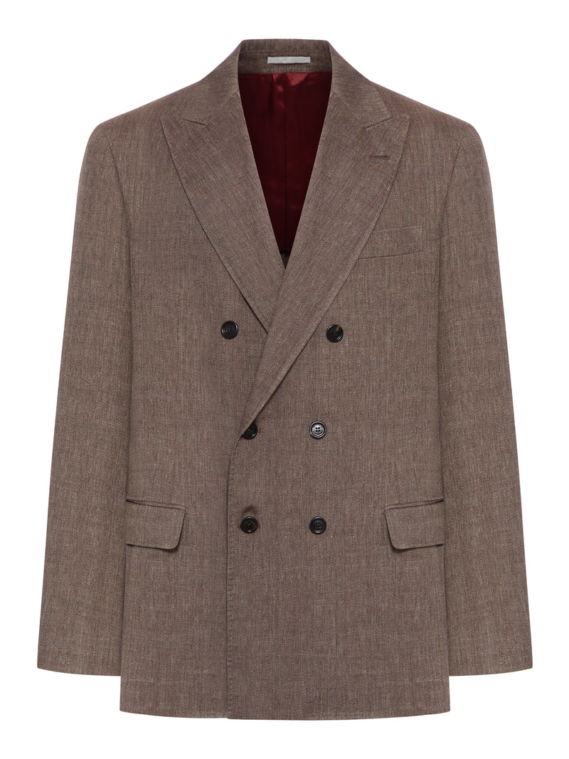 Brunello Cucinelli Men Double-Breasted Tailored Jacket BRUNELLO CUCINELLI