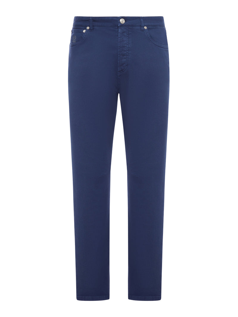 Brunello Cucinelli Men Five-Pocket Garment-Dyed Denim Trousers BRUNELLO CUCINELLI