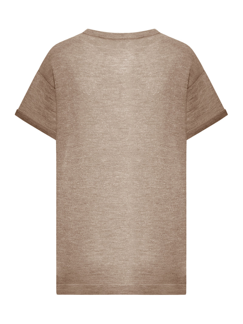 Brunello Cucinelli Women Lightweight Cashmere And Silk Sweater With Lurex Inserts BRUNELLO CUCINELLI