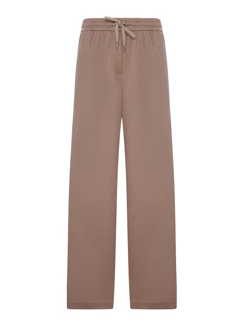 Brunello Cucinelli Women Wide Leg Trousers With Drawstring BRUNELLO CUCINELLI