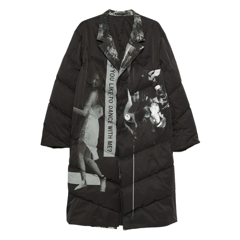 Yohji Yamamoto Black Coats - Padded Coats Men YOHJI YAMAMOTO