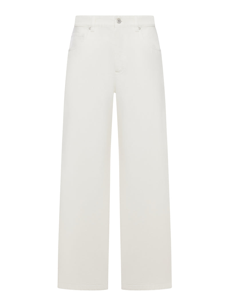 Brunello Cucinelli Women Wide Leg Cotton Trousers BRUNELLO CUCINELLI