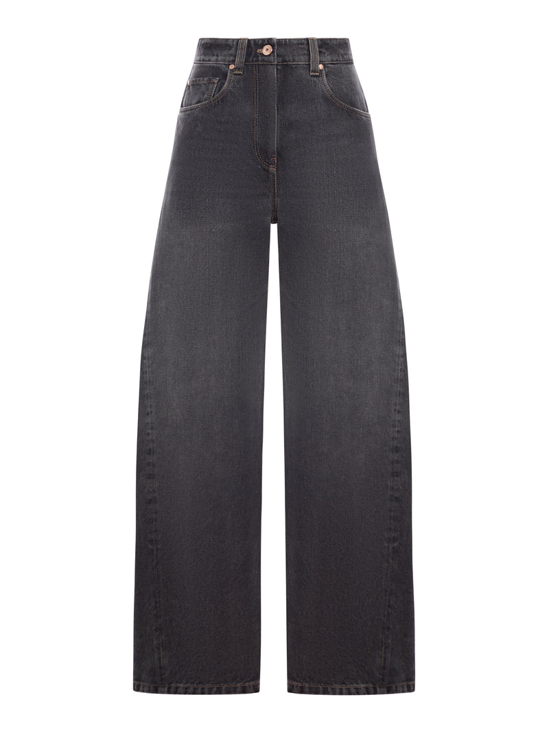 Brunello Cucinelli Women Wide Leg Denim Jeans BRUNELLO CUCINELLI