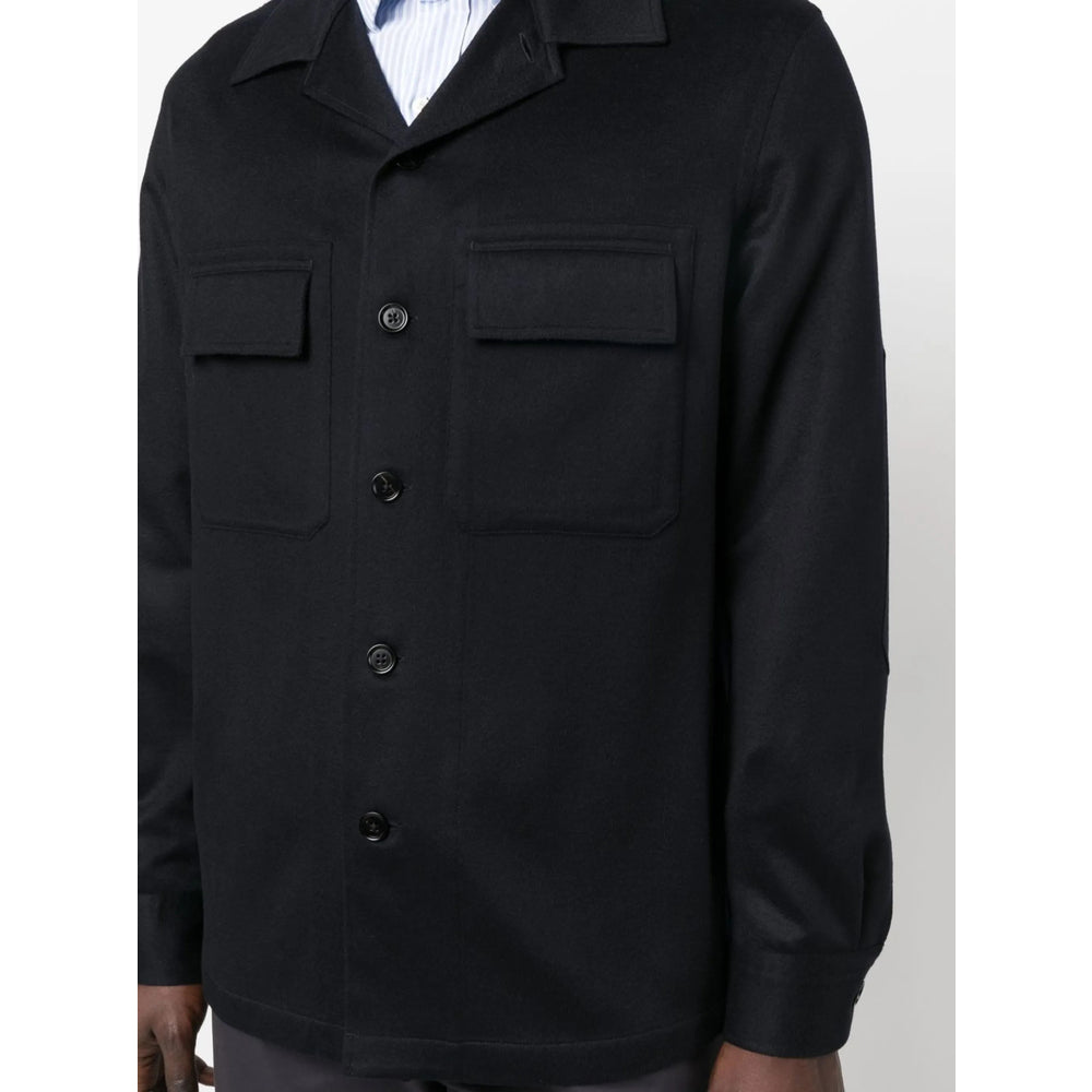 Zegna Blue Jackets - Shirt Jackets Men
