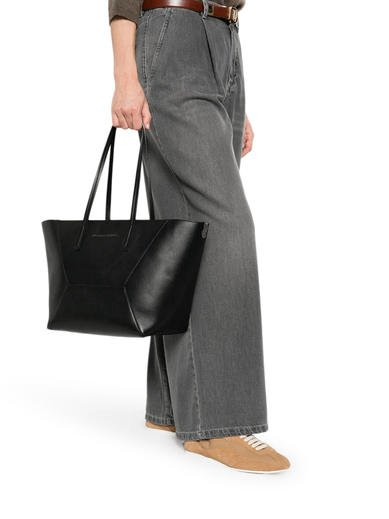 Brunello Cucinelli Women Leather Shopper Bag BRUNELLO CUCINELLI