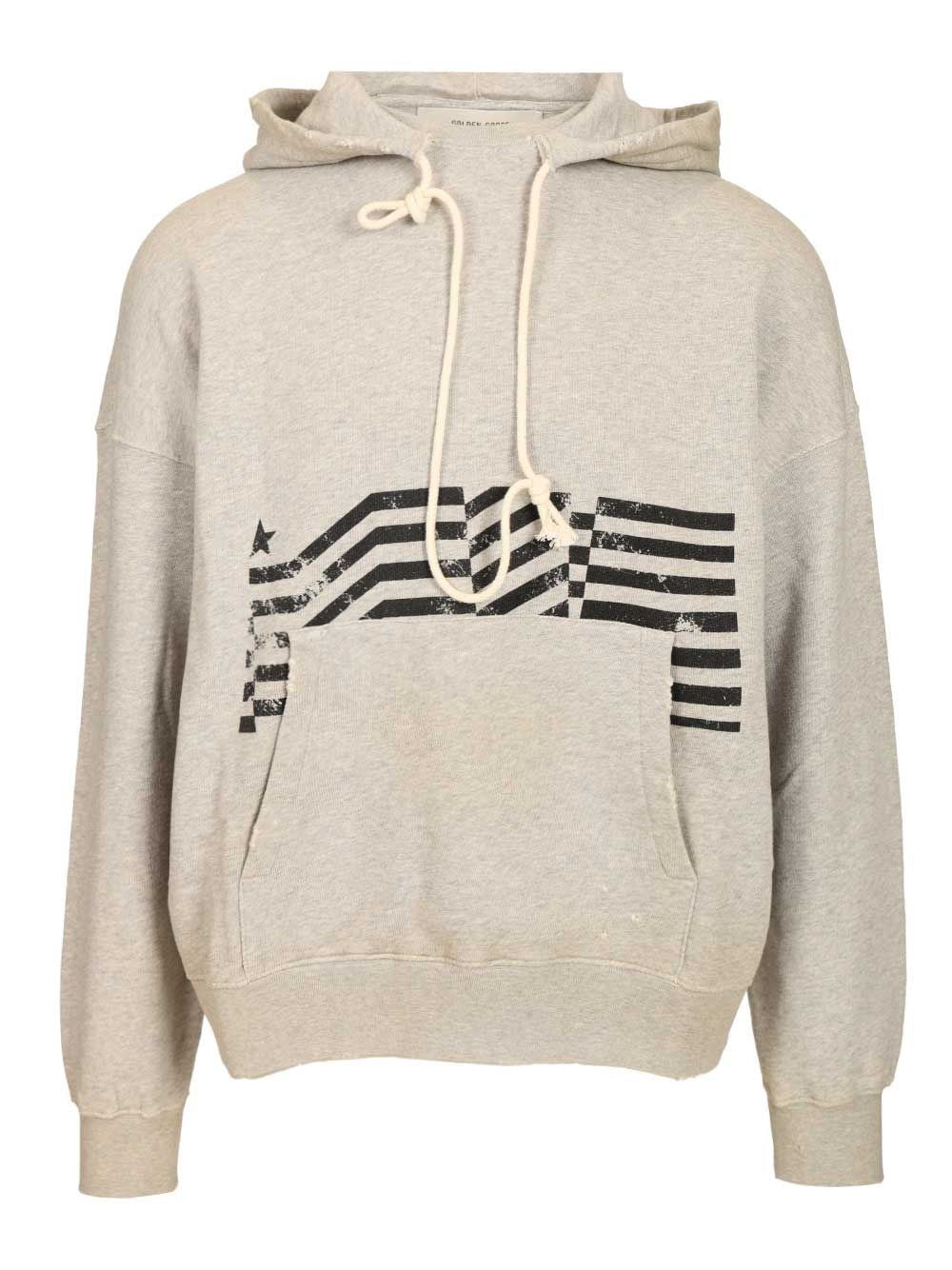 Golden Goose Men Flag Print Hoodie GOLDEN GOOSE