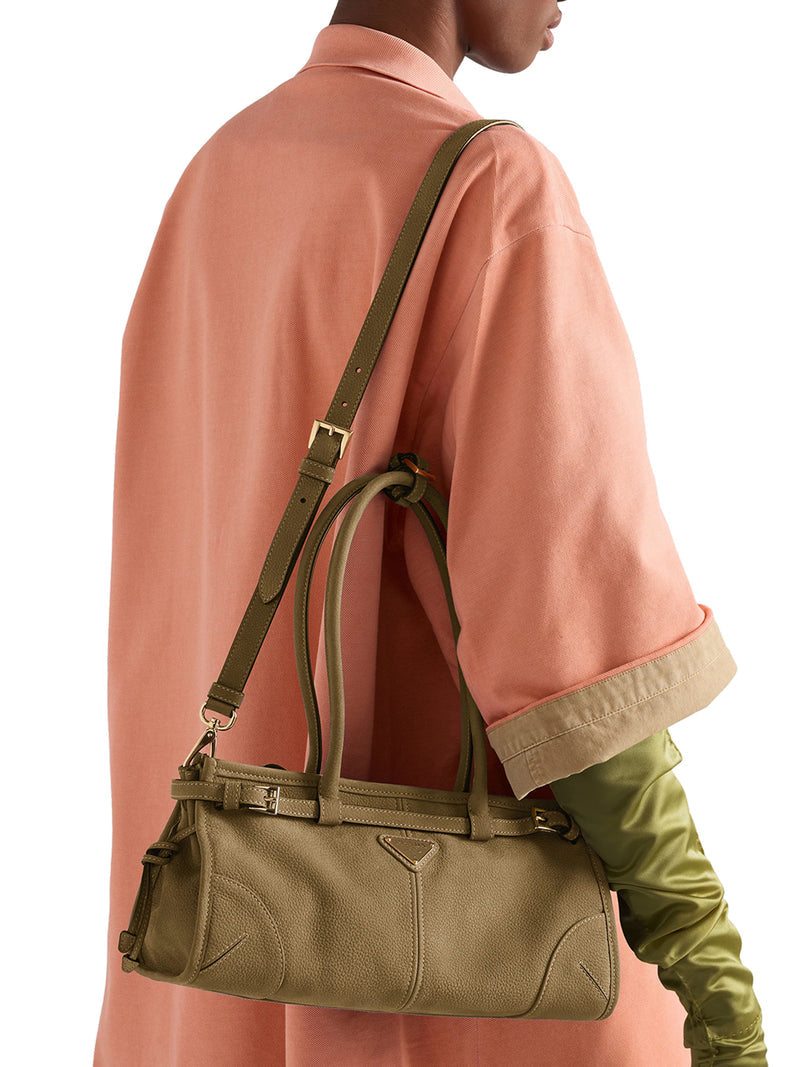 Prada Women Bonnie Medium Handbag In Nubuck Leather PRADA