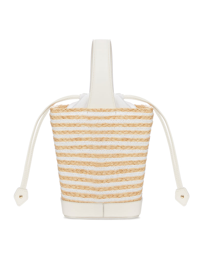 Roger Vivier Women Striped Raffia Bucket Bag With Jewel Buckle ROGER VIVIER