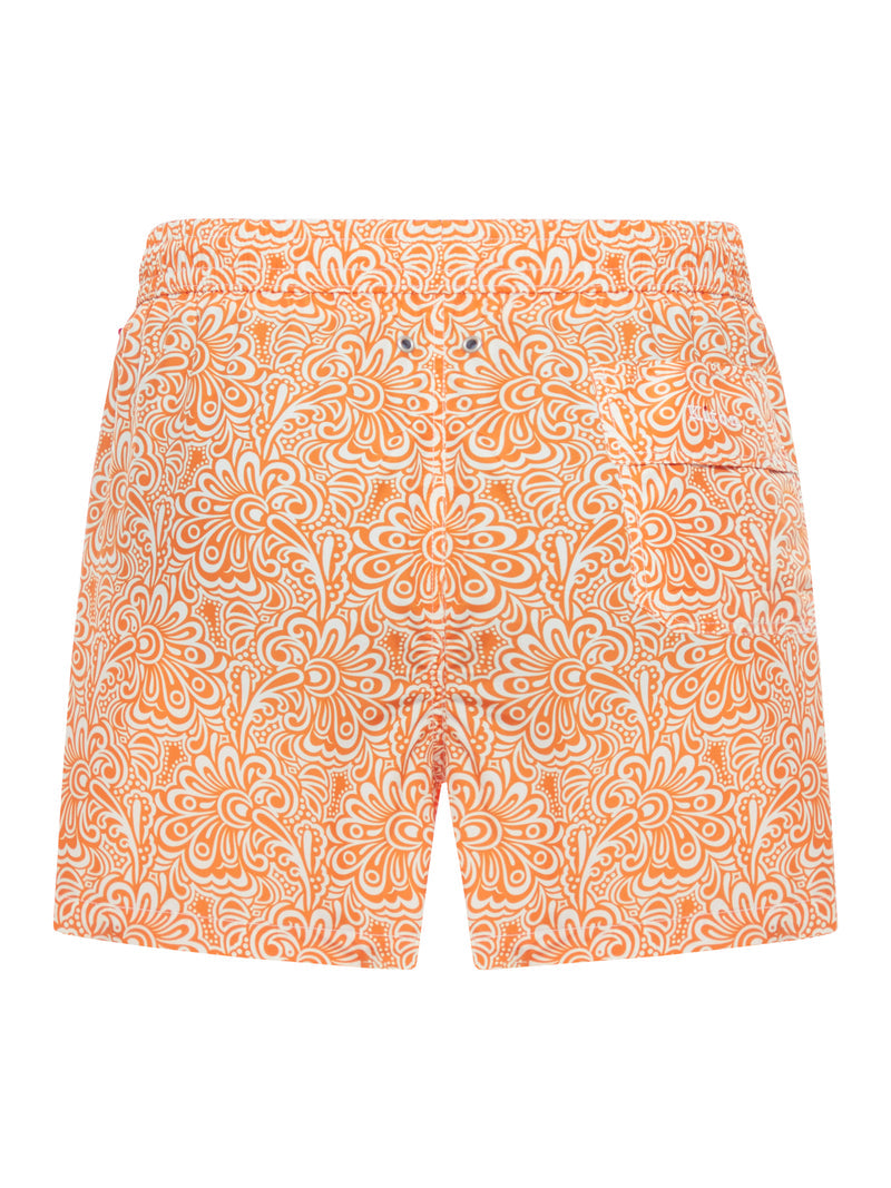 Kiton Men Swimsuit In Technical Fabric With All-Over Floral Pattern KITON
