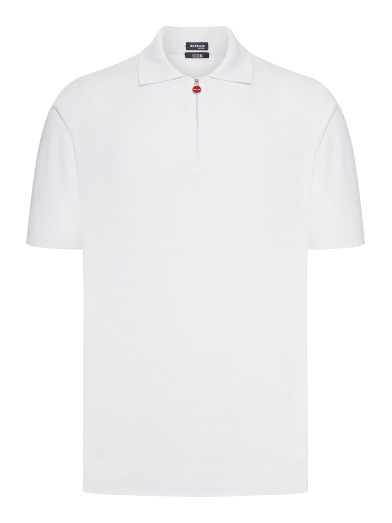 Kiton Men Solid Color Cotton Knitted Polo Shirt KITON