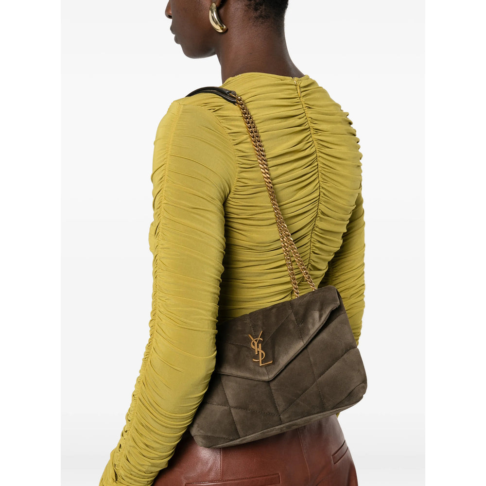 Saint Laurent Brown Shoulder Bags Women SAINT LAURENT