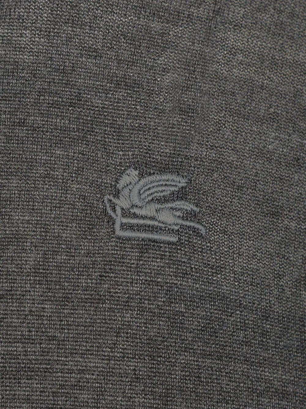 Etro Men Wool And Silk Polo Shirt