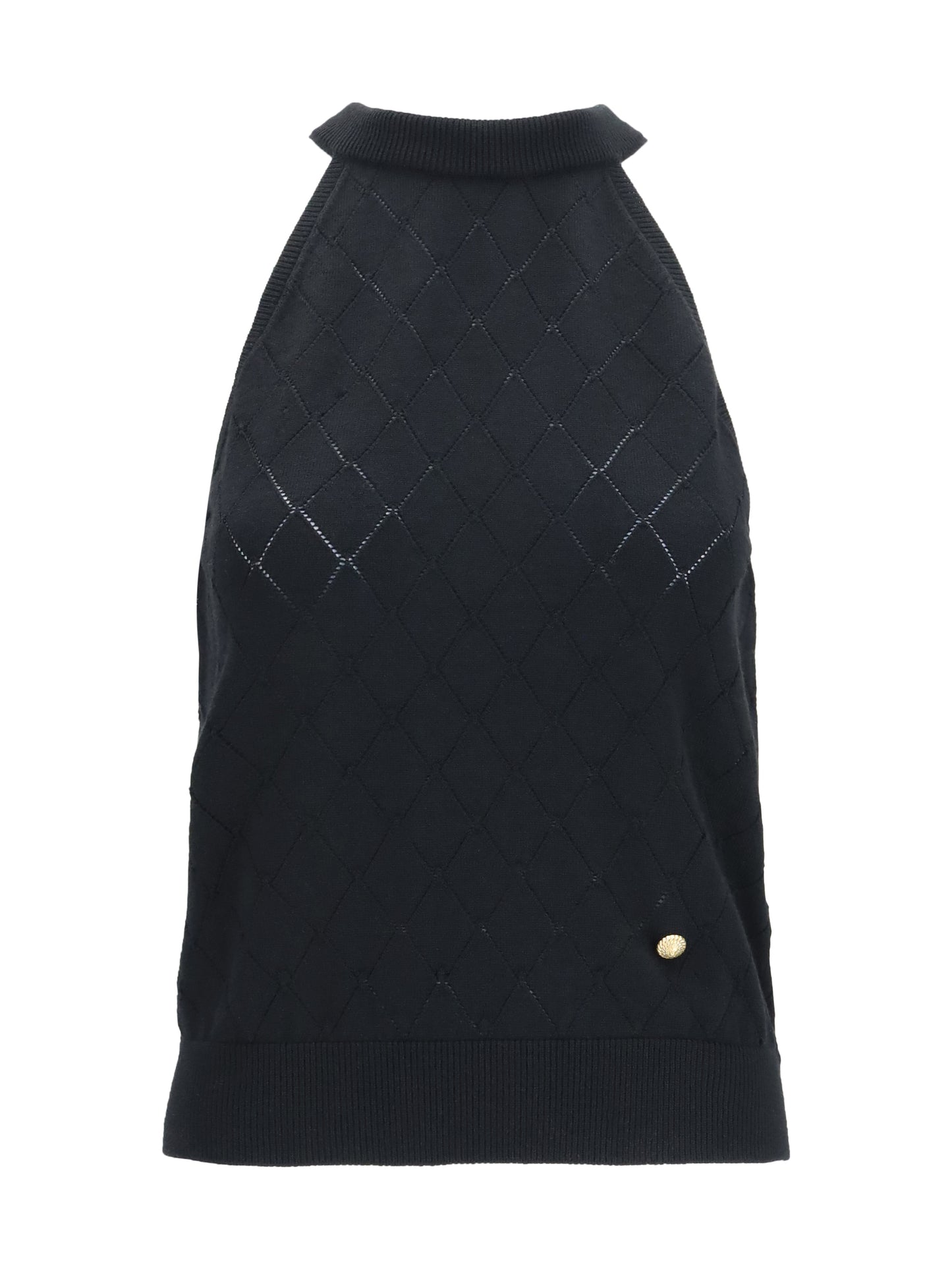 Balmain Women Sleeveless Wool Crewneck Top BALMAIN