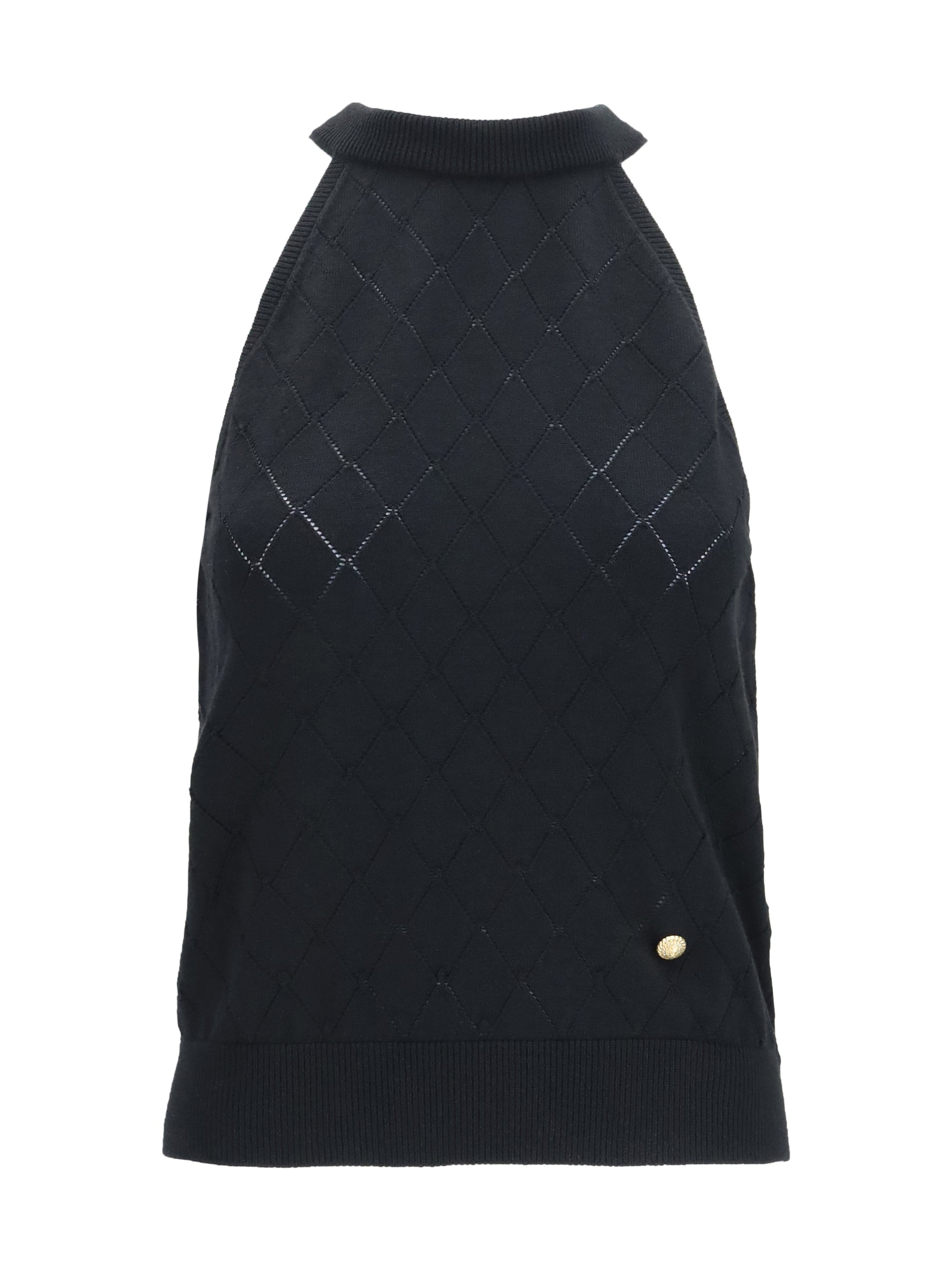 Balmain Women Sleeveless Wool Crewneck Top BALMAIN