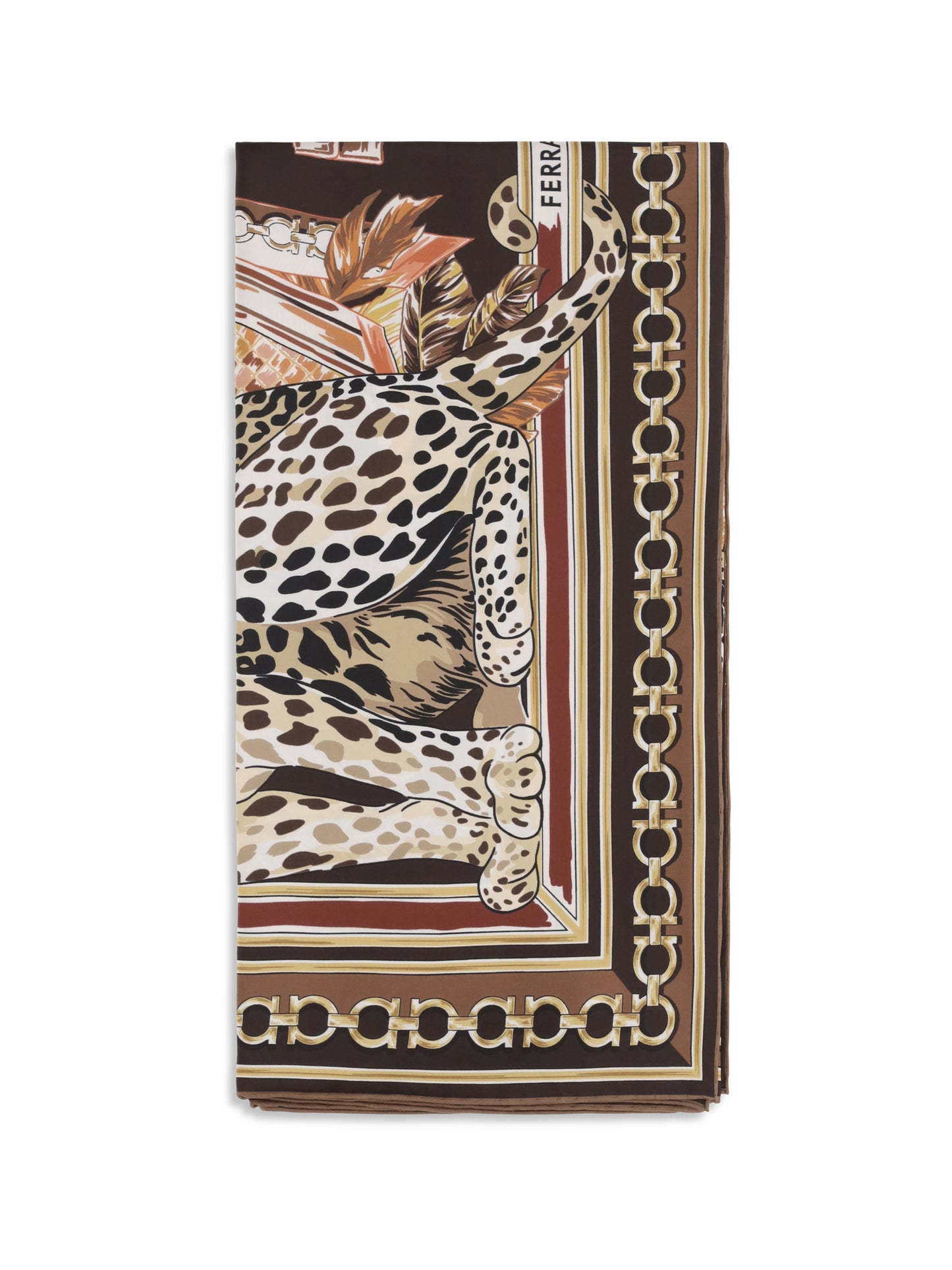 Ferragamo Women Leopard-Print Silk Scarf