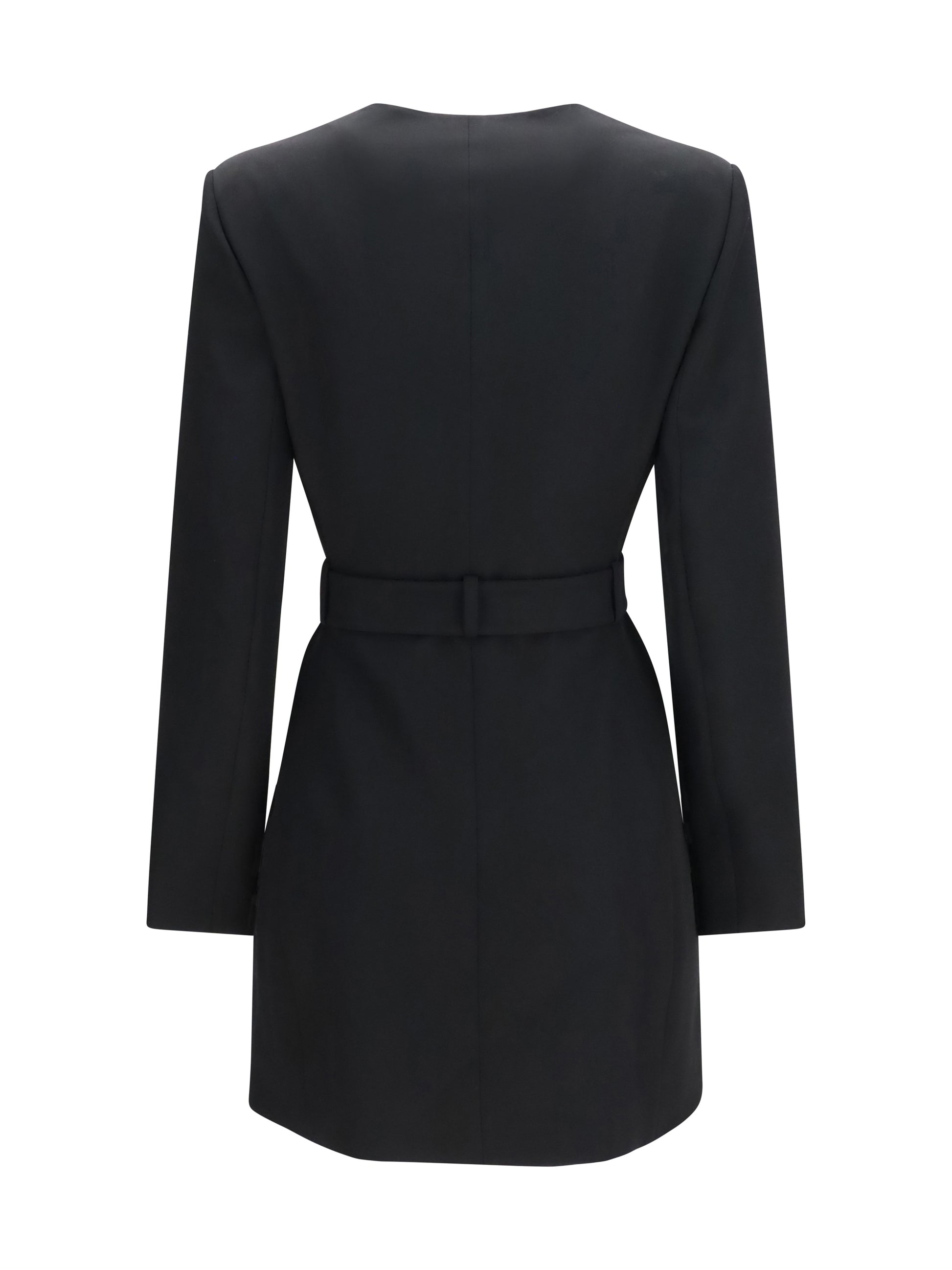 Balmain Women Grain De Poudre Blazer With Belt BALMAIN