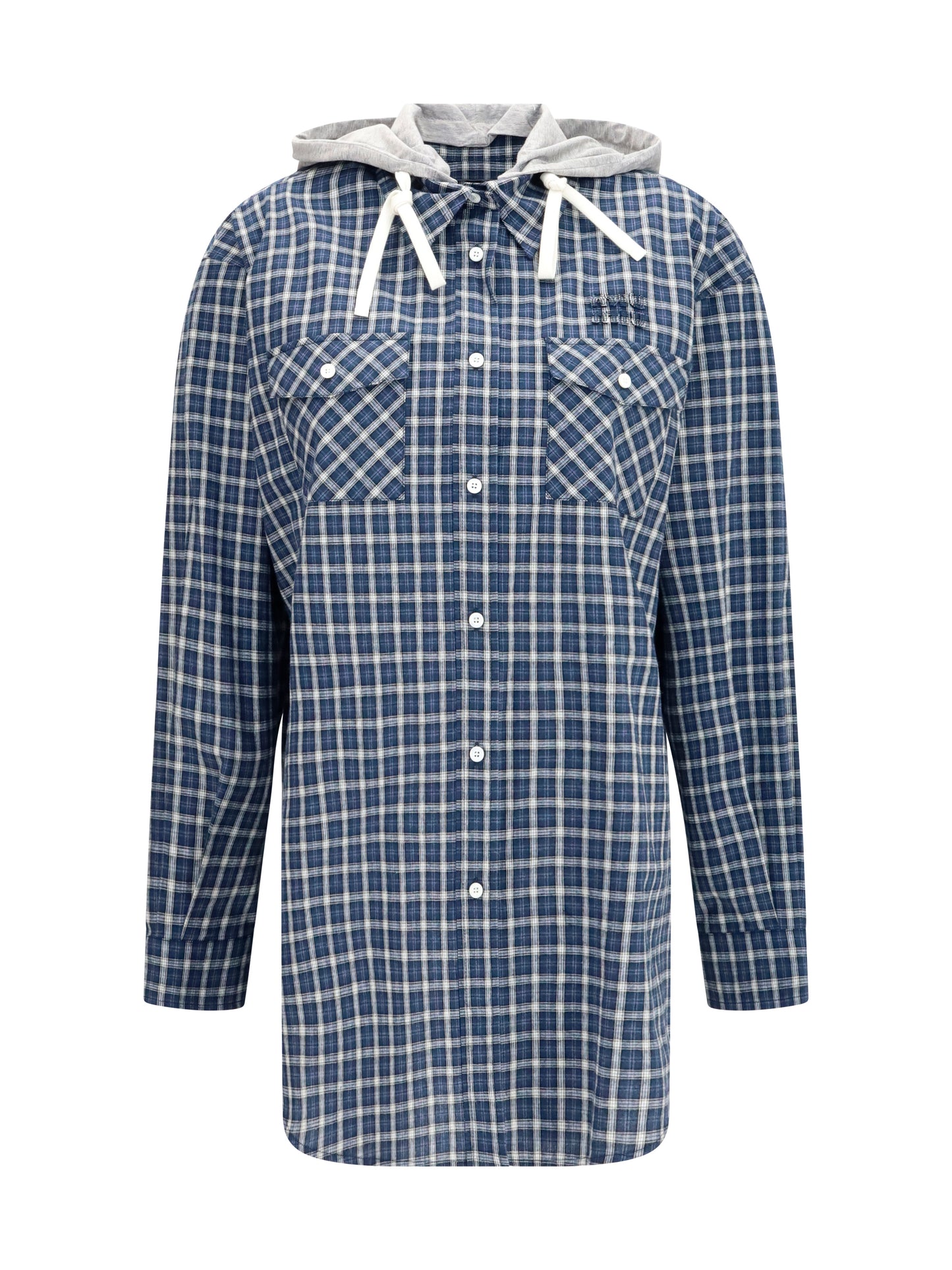 Miu Miu Women Checked Hooded Shirt