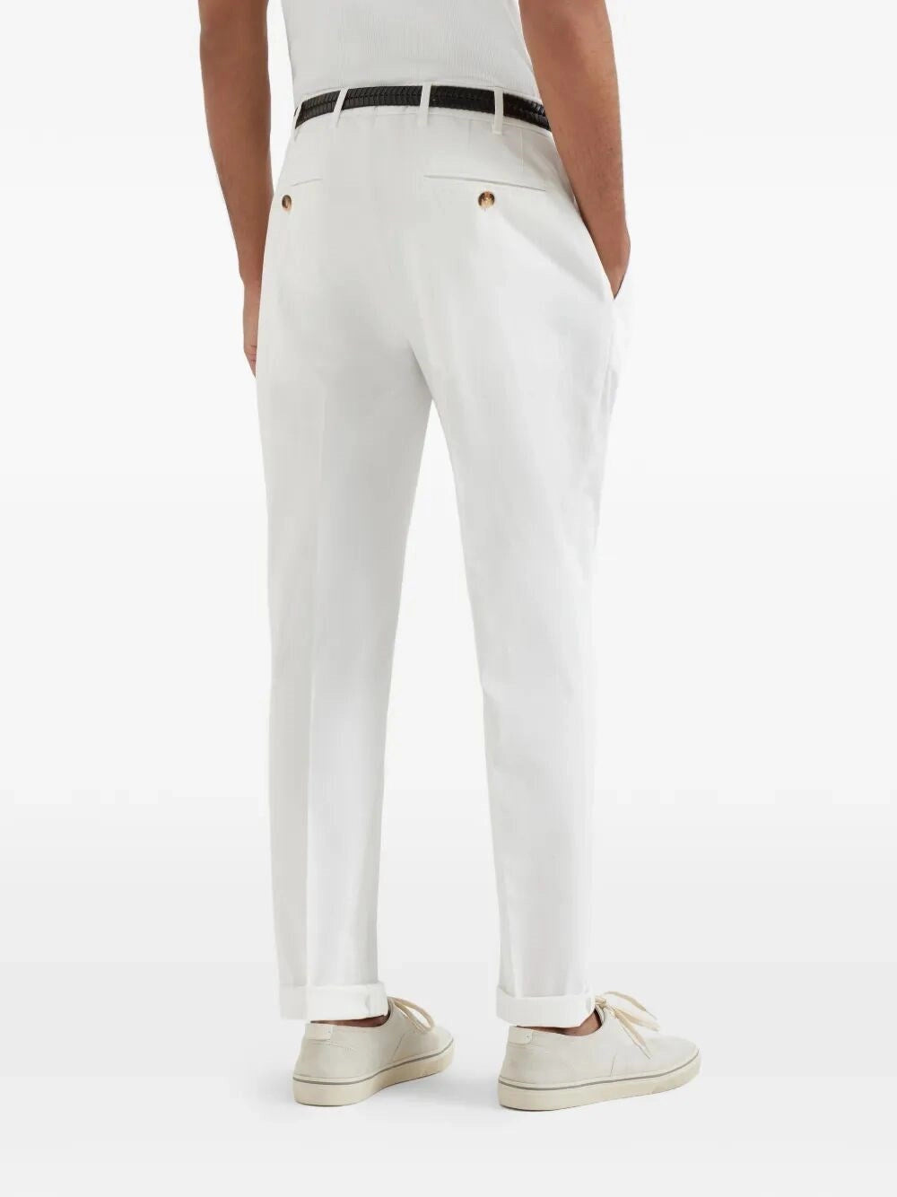 Brunello Cucinelli Men Gabardine Garment Dyed Pants BRUNELLO CUCINELLI