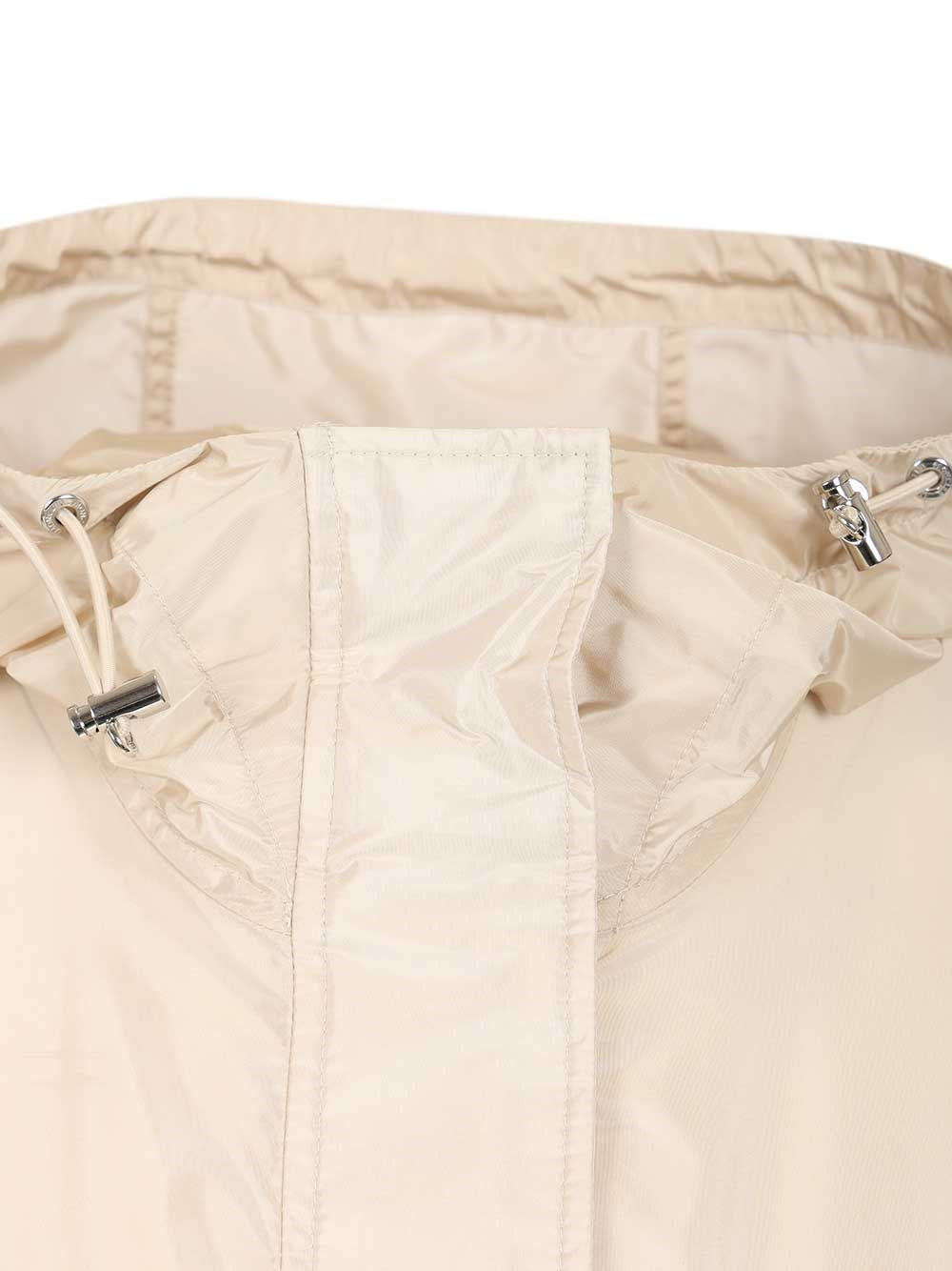 Moncler Women Weteau Waterproof Jacket With Hood And Ruffles MONCLER