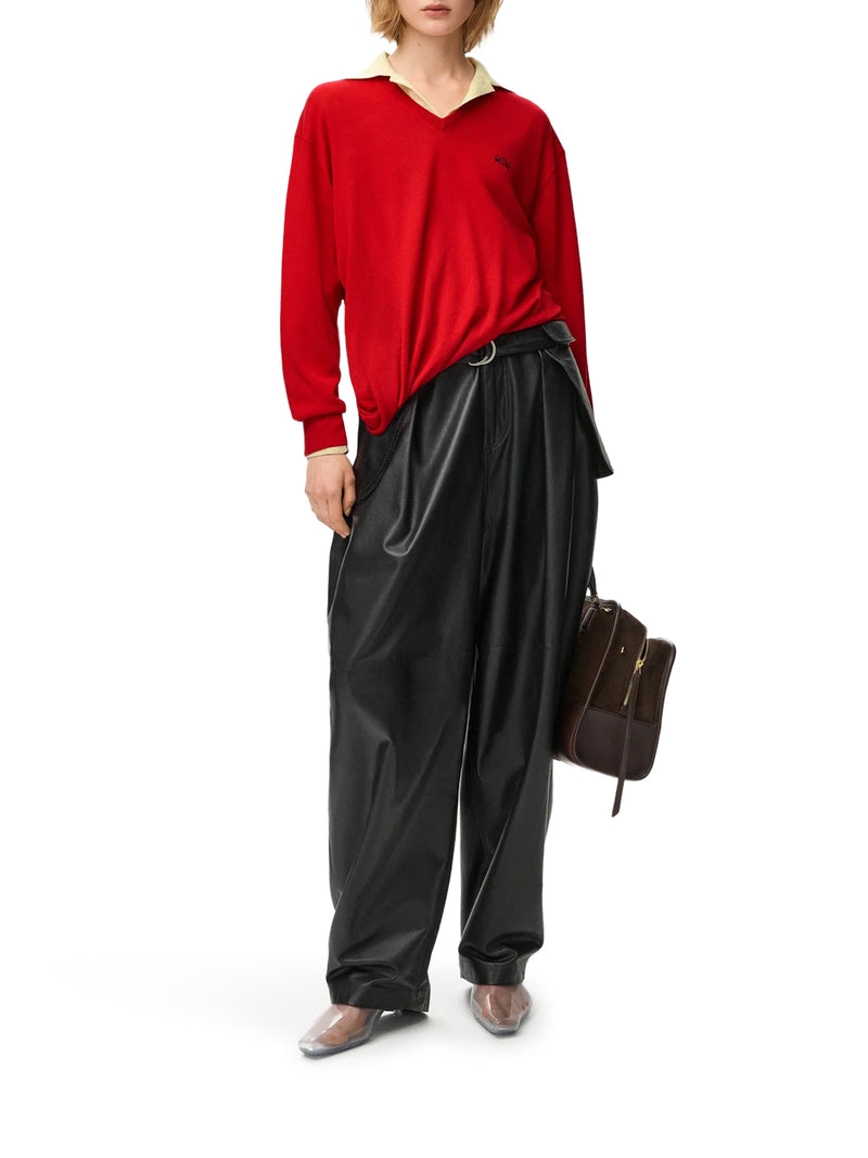 Loewe Women Draped Merino Wool Sweater LOEWE