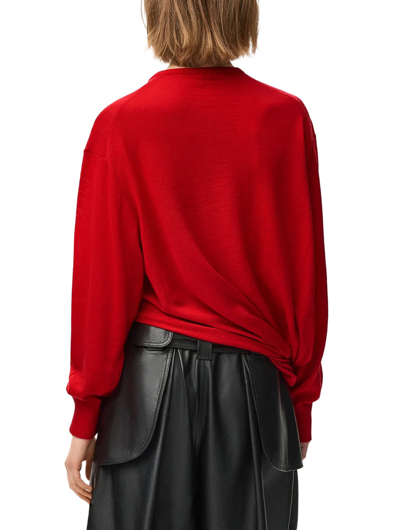 Loewe Women Draped Merino Wool Sweater LOEWE
