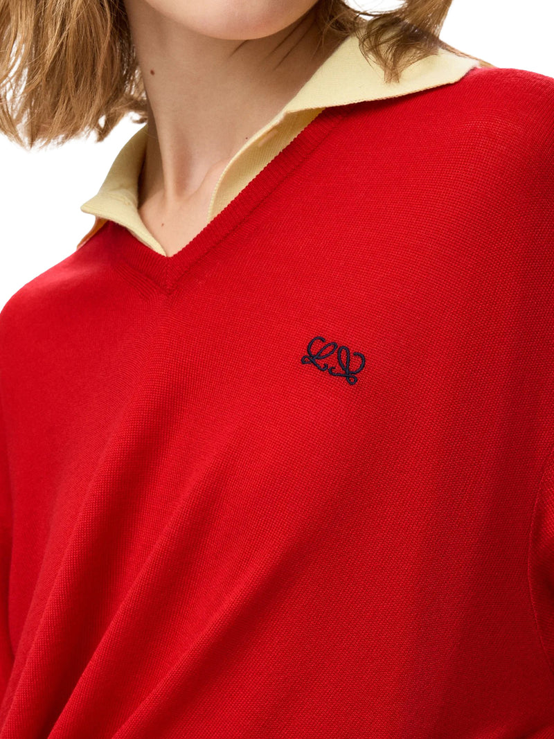 Loewe Women Draped Merino Wool Sweater LOEWE
