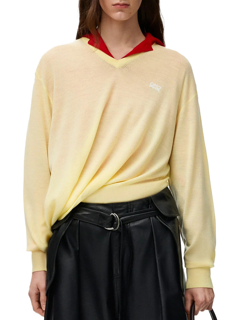 Loewe Women Draped Merino Wool Sweater LOEWE