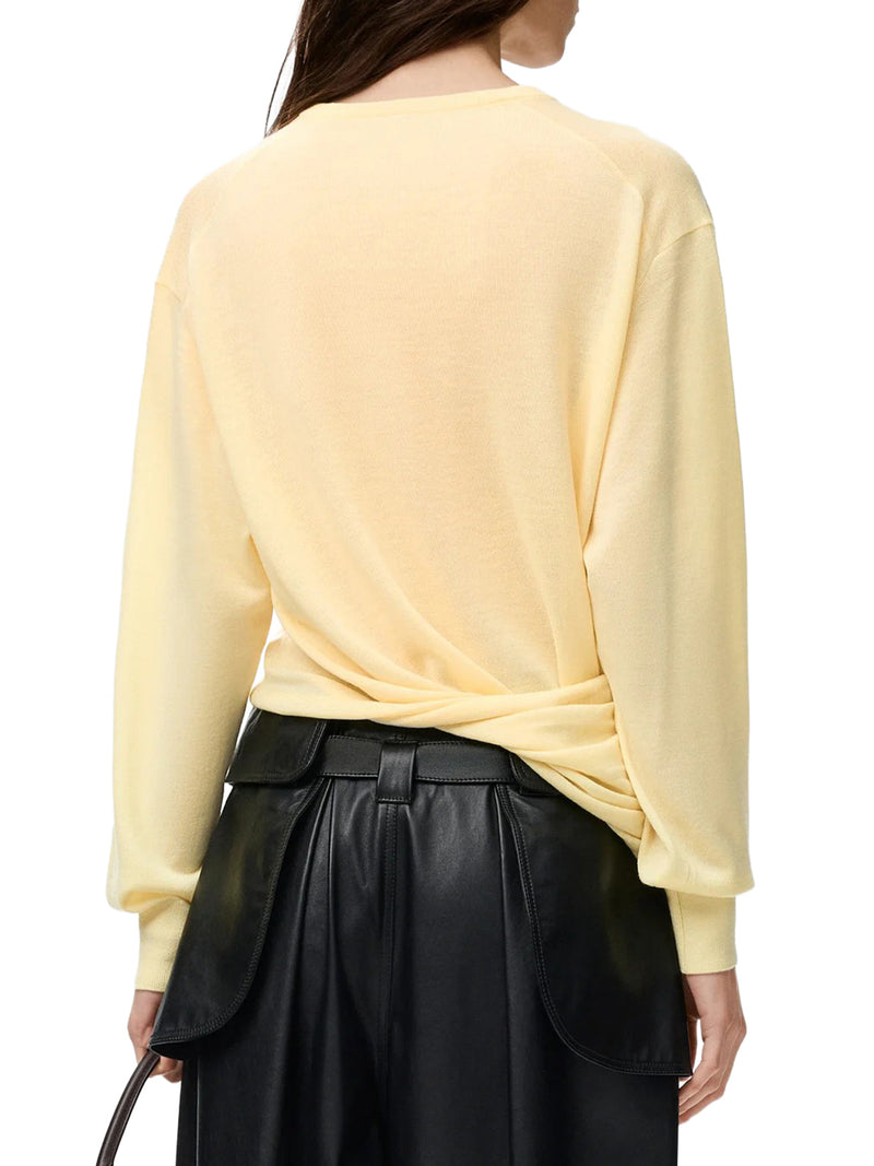 Loewe Women Draped Merino Wool Sweater LOEWE