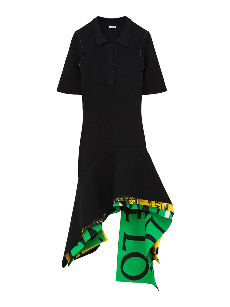 Loewe Women Asymmetric Dress With Multi-Layered Hem LOEWE