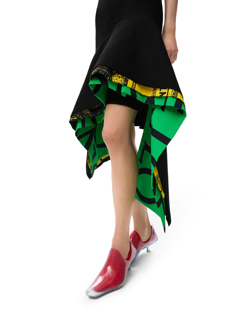 Loewe Women Asymmetric Dress With Multi-Layered Hem LOEWE