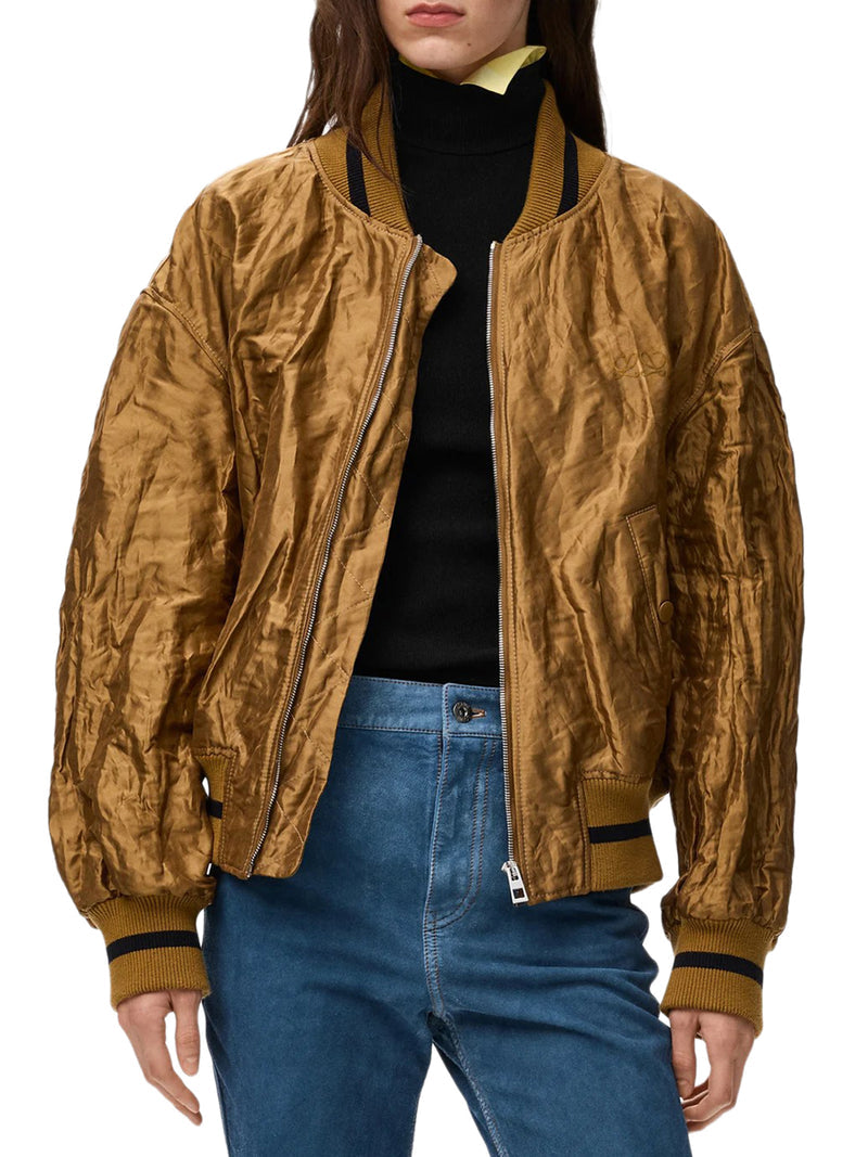 Loewe Women Technical Fabric Bomber Jacket LOEWE