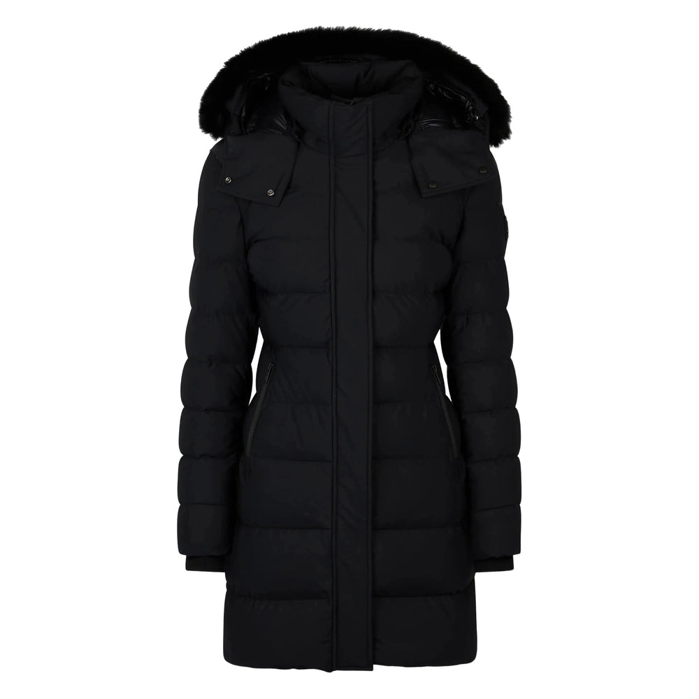 Moose Knuckles Black Coats - Single Breasted Coats Women MOOSE KNUCKLES
