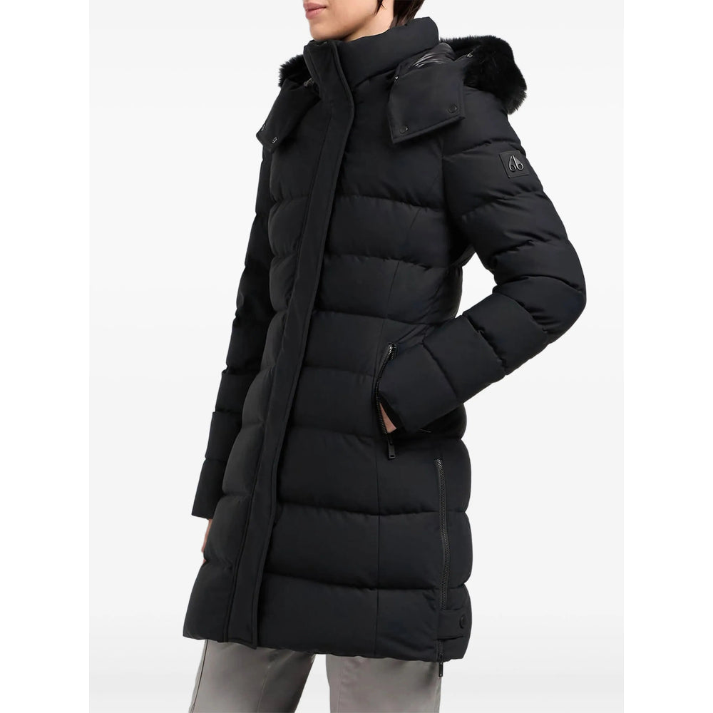 Moose Knuckles Black Coats - Single Breasted Coats Women MOOSE KNUCKLES