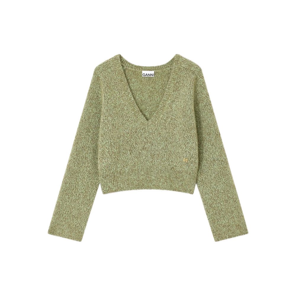 Ganni Green Knitwear - Jumpers Women GANNI