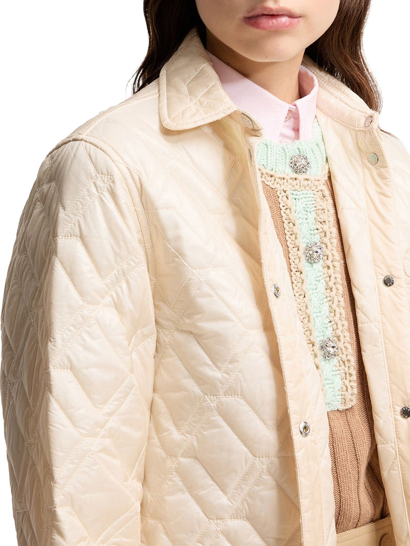 Moncler Women Diamond Quilted Padded Shirt Jacket MONCLER