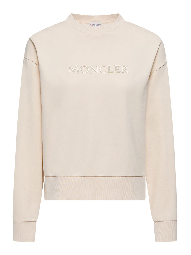 Moncler Women Cotton Sweatshirt With Embroidered Logo MONCLER