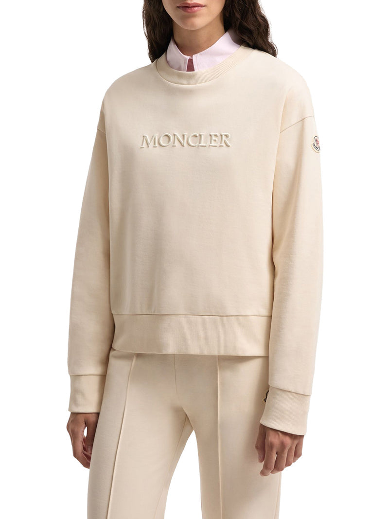 Moncler Women Cotton Sweatshirt With Embroidered Logo MONCLER