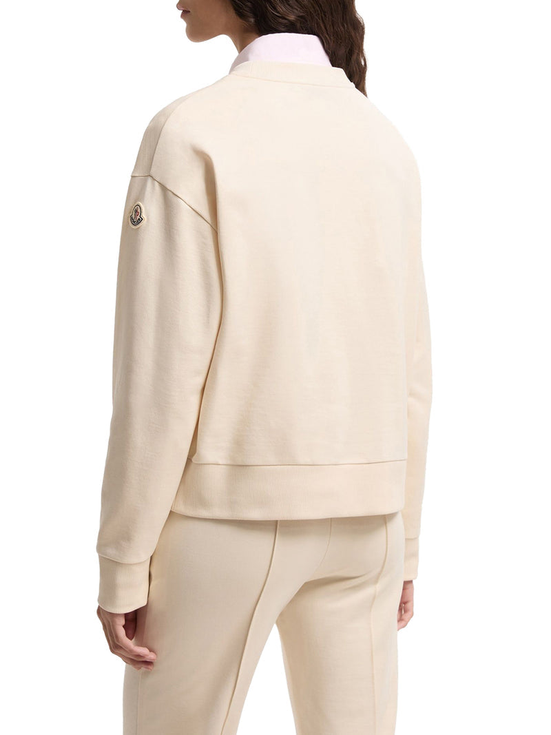 Moncler Women Cotton Sweatshirt With Embroidered Logo MONCLER