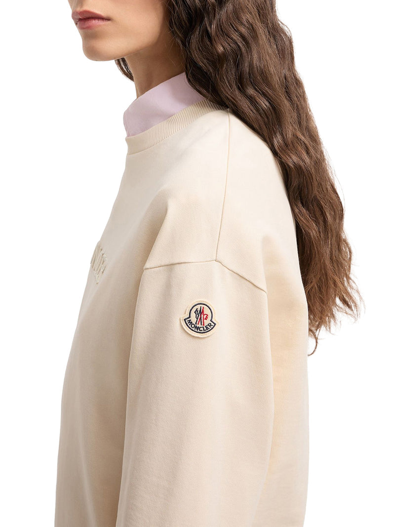 Moncler Women Cotton Sweatshirt With Embroidered Logo MONCLER