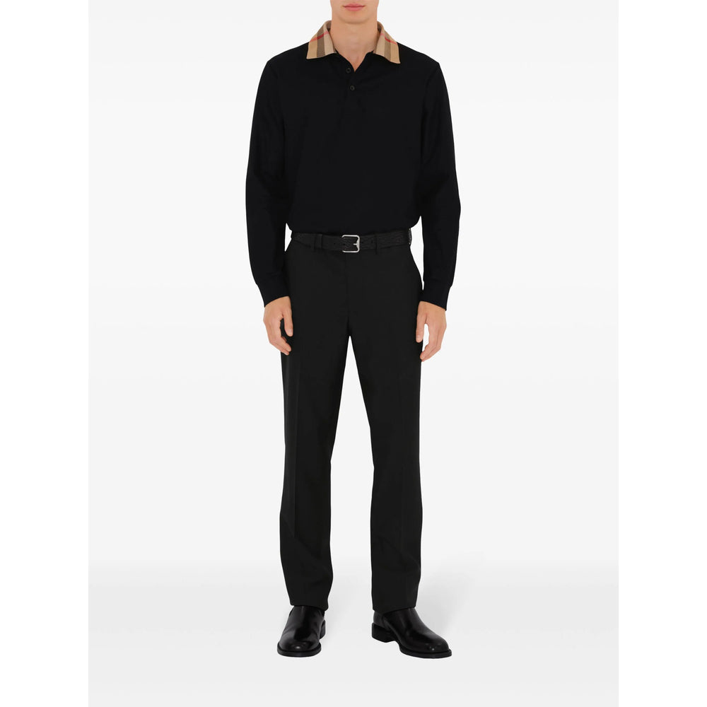 Burberry Black Polo Shirts Men BURBERRY