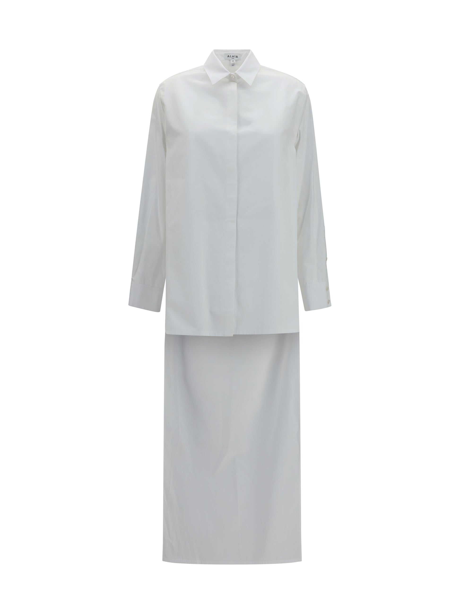 Alaïa Women Asymmetric Cotton Poplin Shirt ALAIA