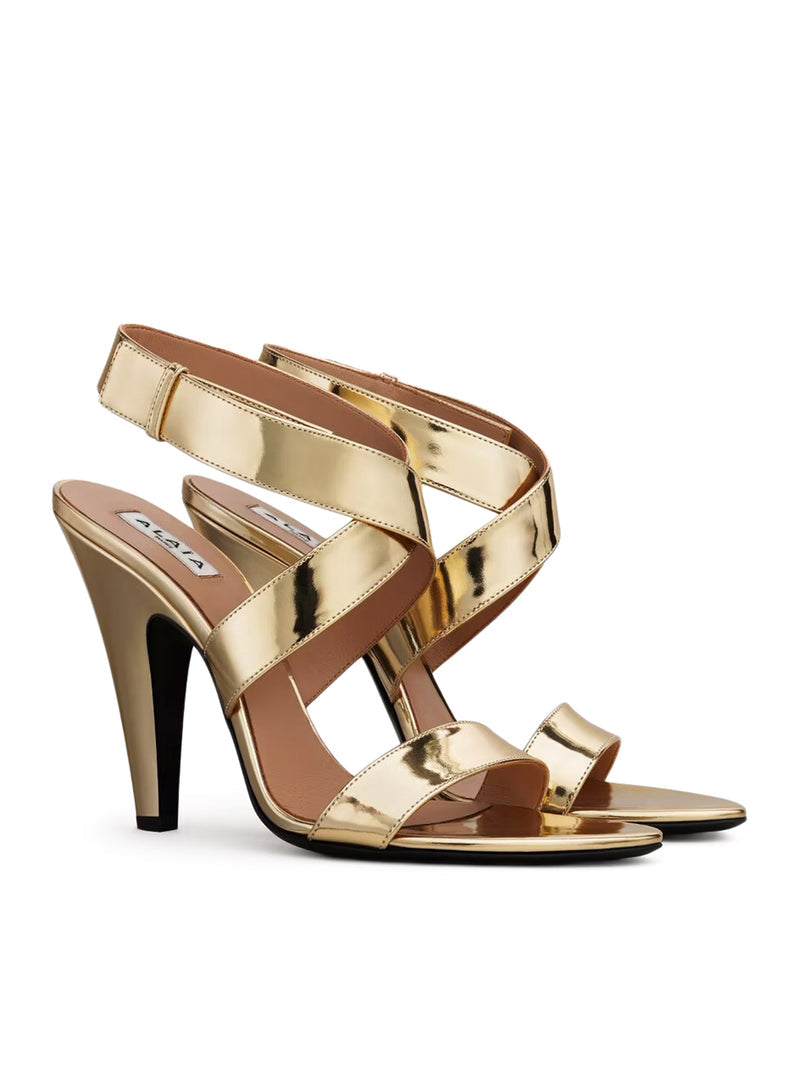 Alaia Women Mirror-Effect Sandals ALAIA