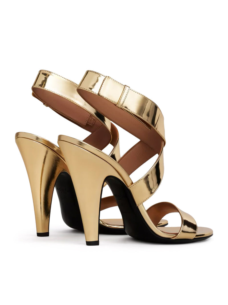 Alaia Women Mirror-Effect Sandals ALAIA