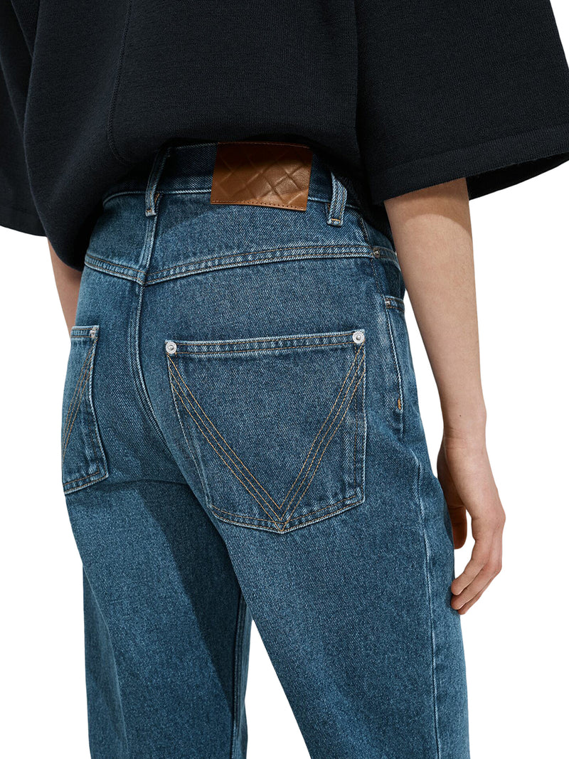 Bottega Veneta Women Medium Indigo Wash Flared Jeans BOTTEGA VENETA
