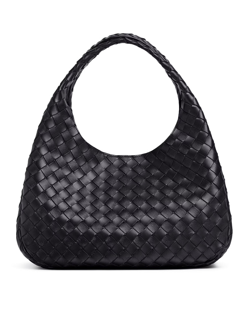 Bottega Veneta Women Woven Leather Bell Bag.